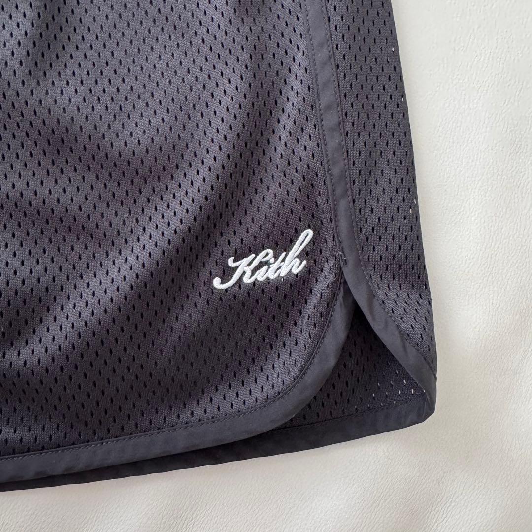 ●着用6〜8回ほど● Kith ブラック メッシュショートパンツ　サイズS