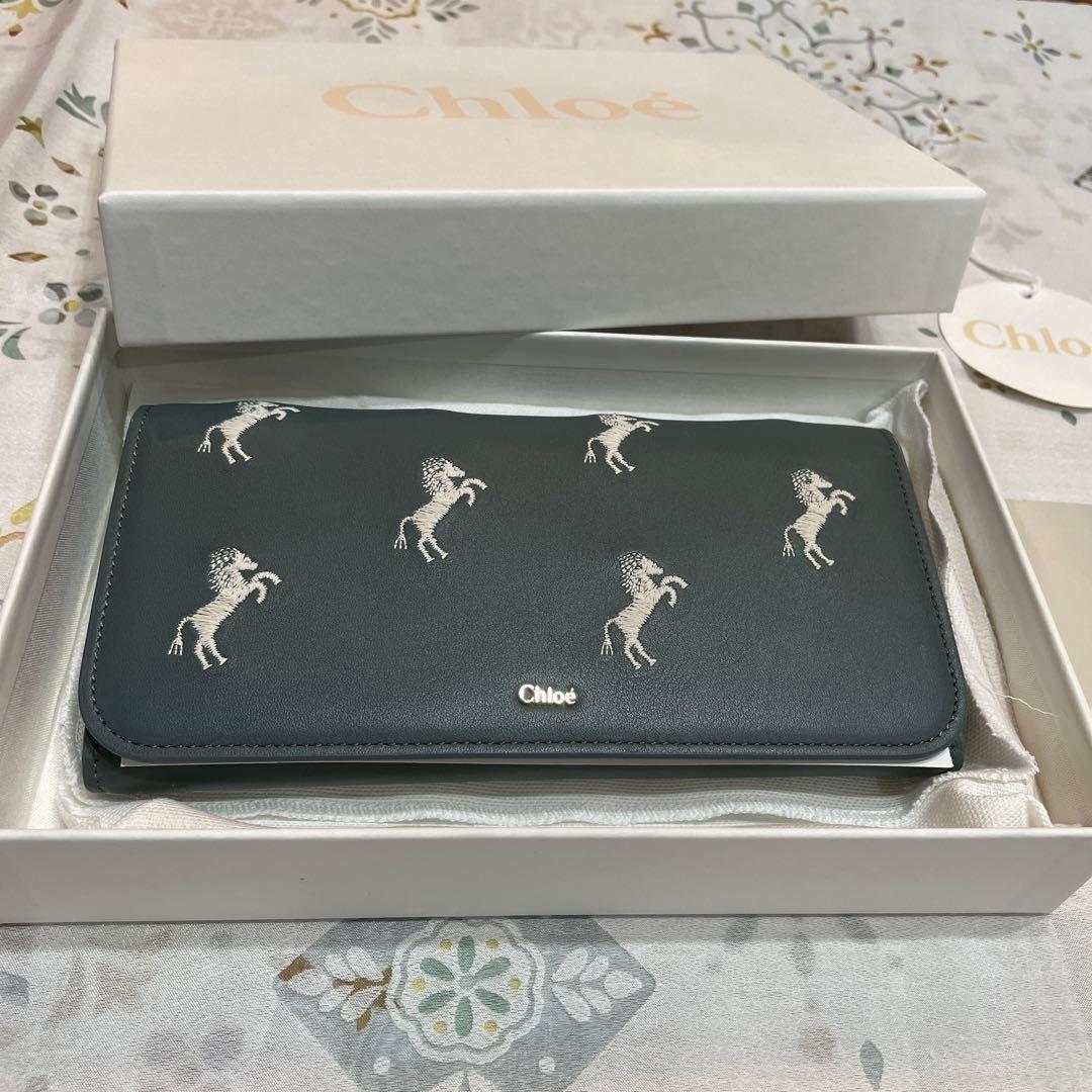 【はな】新品・未使用　Chloe クロエ　長財布　馬柄　リトルホース