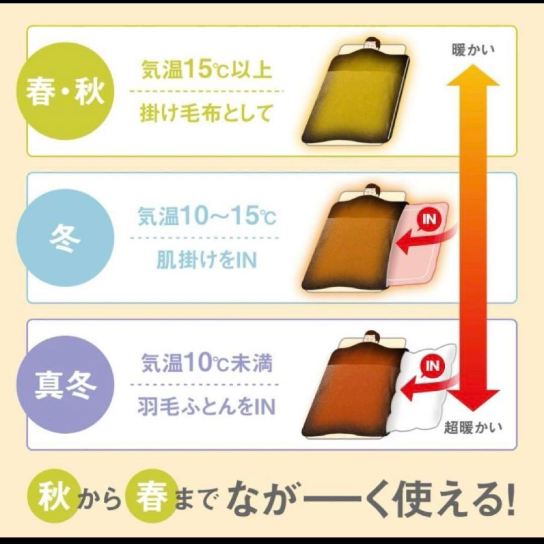 新品未使用❤️クレスカローレ オールインワン毛布 シングル 快眠博士 ブラウン 冬