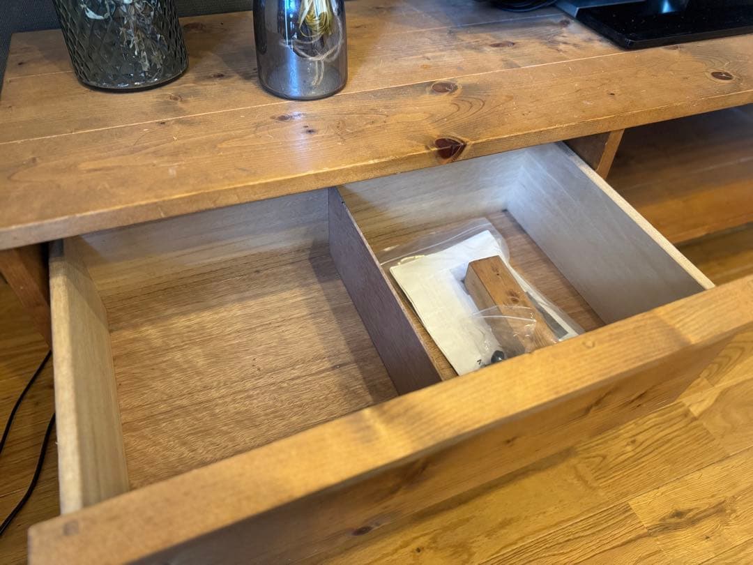 【美品】NEALDテレビボード180cm無垢材・家具職人オーダーメイド・ブラウン