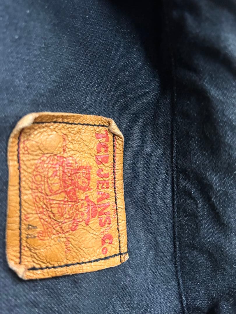 TCB ジーンズS40's デニムジャケット　BK ブラック　大戦　44