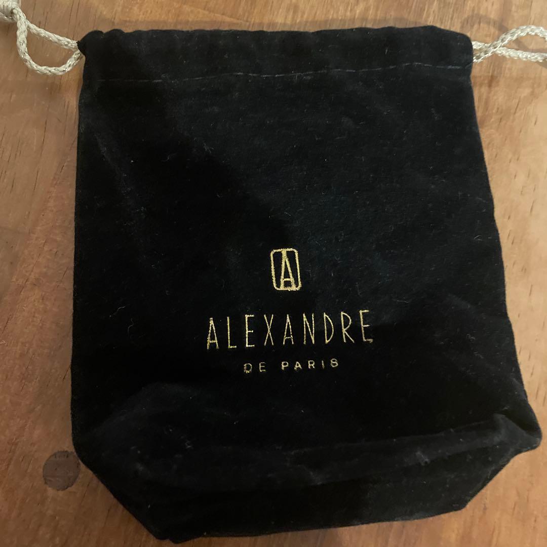 アレクサンドルドゥパリ　ヒョウ柄カメリア　ヘアクリップ　本ミンク　正規品　極美品