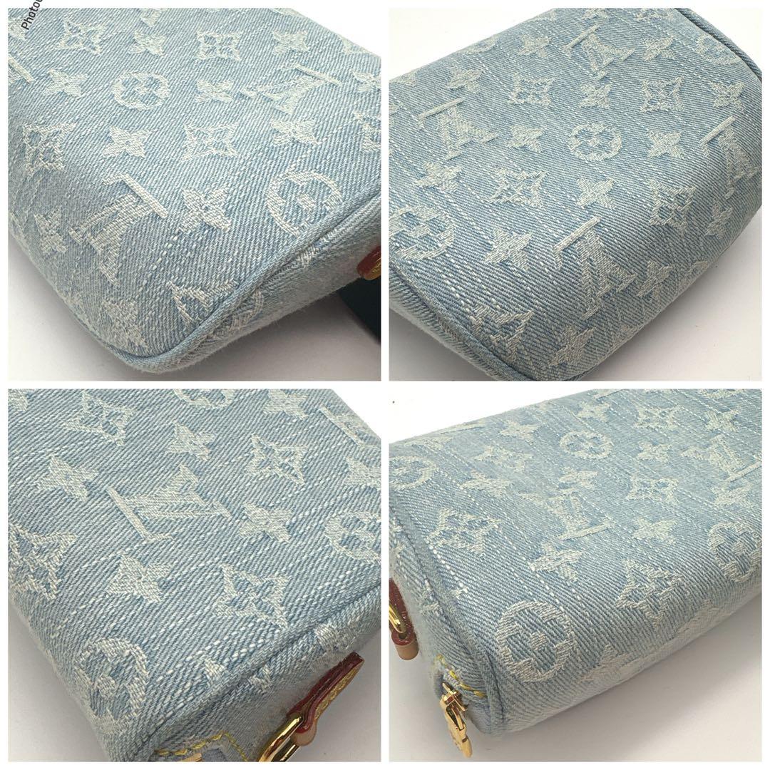 【極美品✨】激レアLOUIS VUITTONミニバムバッグ デニム スカイブルー