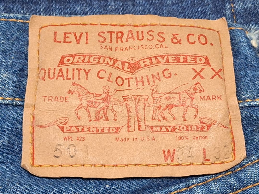 スペシャル 60's リーバイス 501 BigE オリジナル 34 ゴールデン