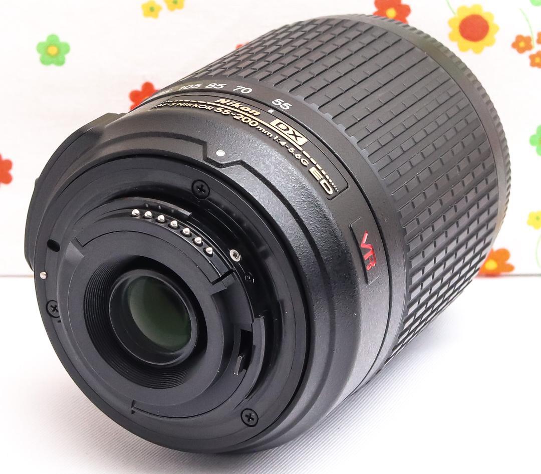 美品 ニコン Nikon AF-S 55-200m☆望遠レンズ☆付属品多数！