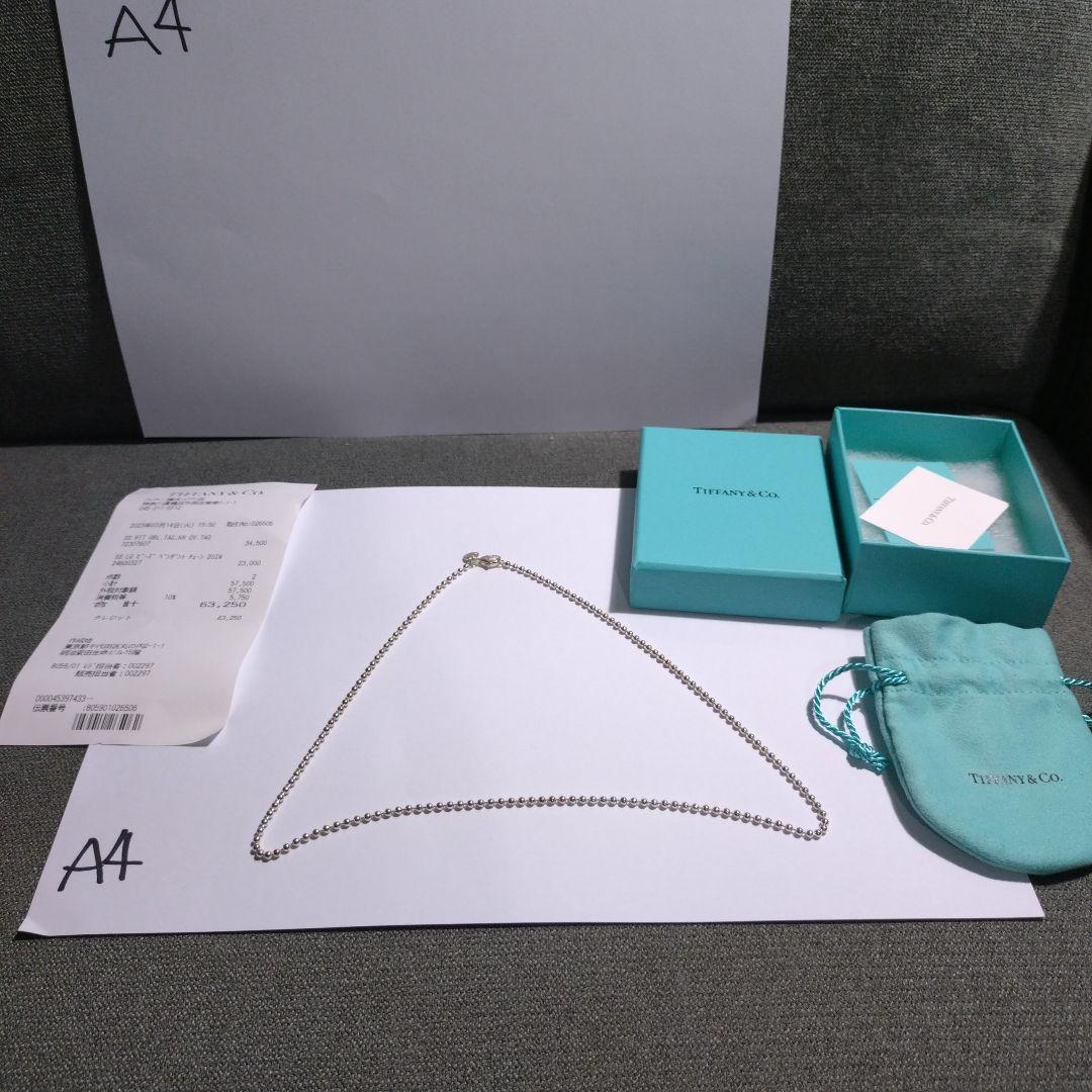 ティファニー SS LG ビーズペンダントチェーン 未使用品