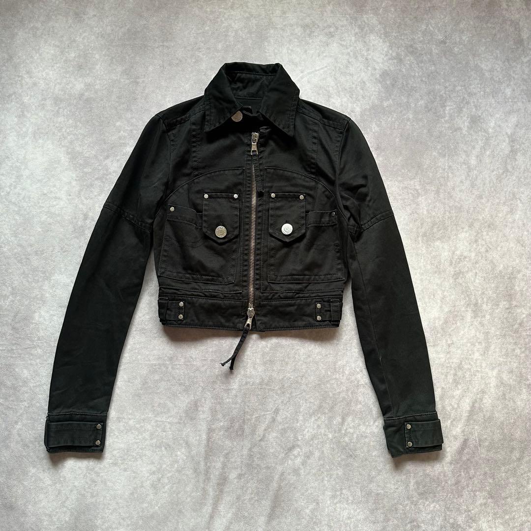00s dsquared2 ショート丈　デニムジャケット　ブラック　40