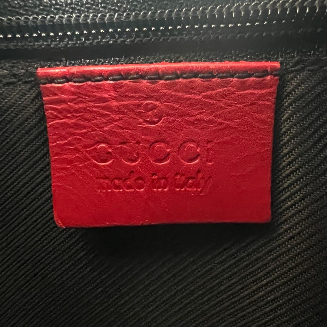 【極美品】 GUCCI GG柄 ハンドバッグ キャンバス レザー レッド