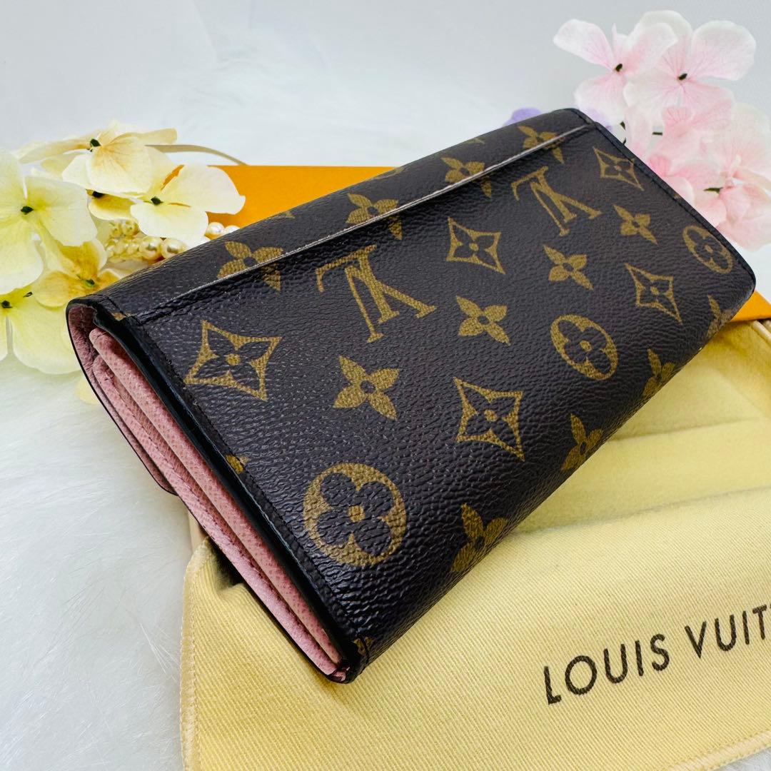 ルイヴィトン 新型 ポルトフォイユサラ M62235 ローズバレリーヌ 長財布