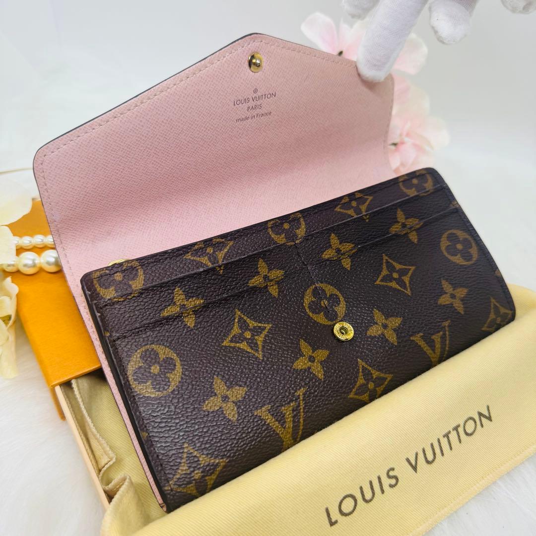 ルイヴィトン 新型 ポルトフォイユサラ M62235 ローズバレリーヌ 長財布
