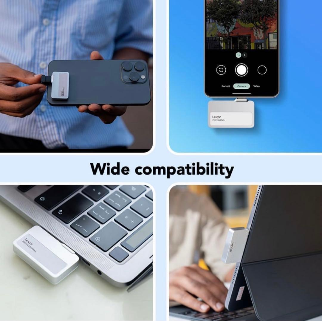 メモリー Lexar Professional GO SSD 2TB with Hub