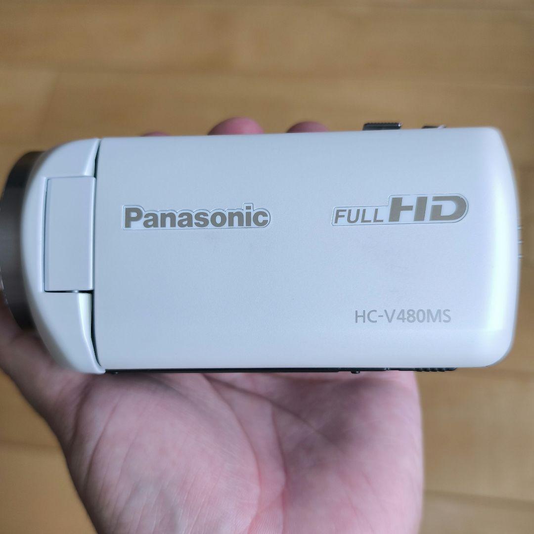 【完品・極美品】パナソニック HC-V480MS-W　デジタルハイビジョンカメラ