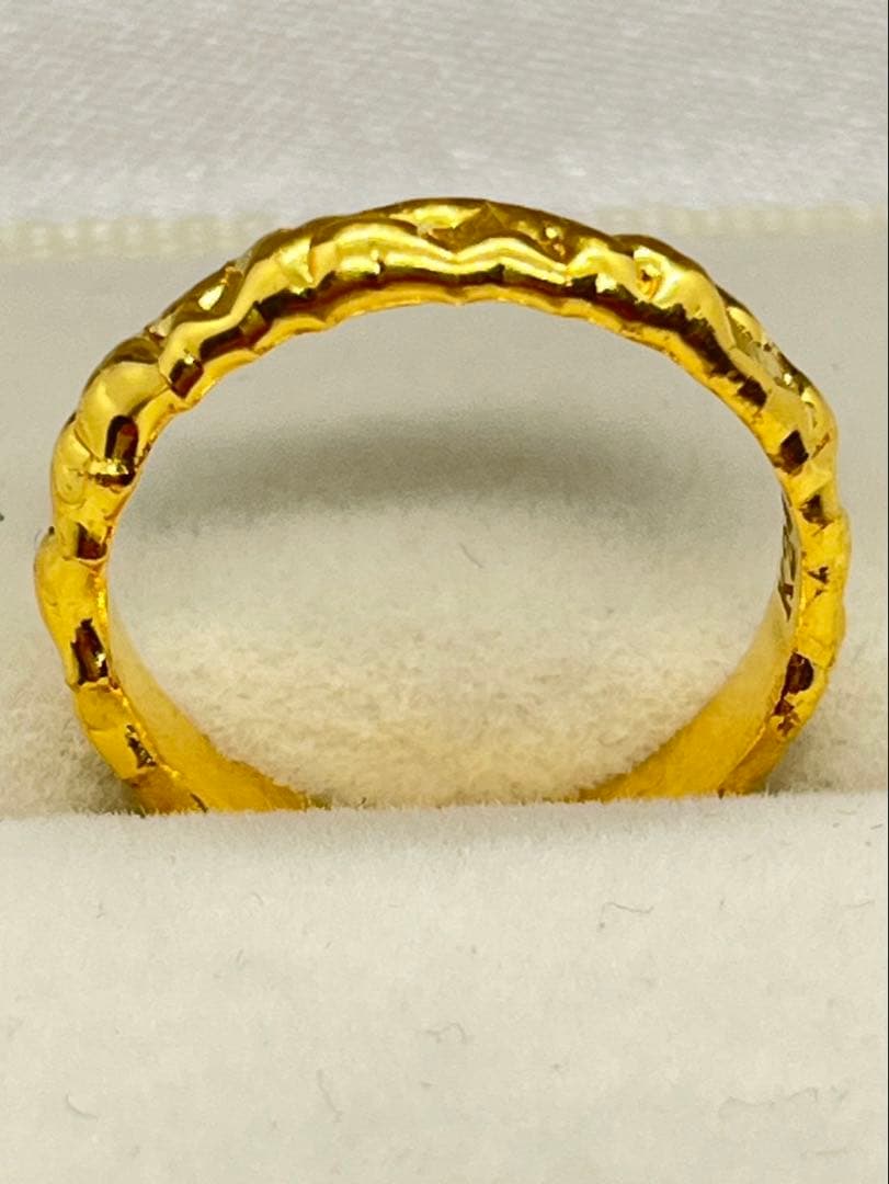 K24 純金 メルトリング 4.7g指輪 リング 刻印あり ハンドメイド