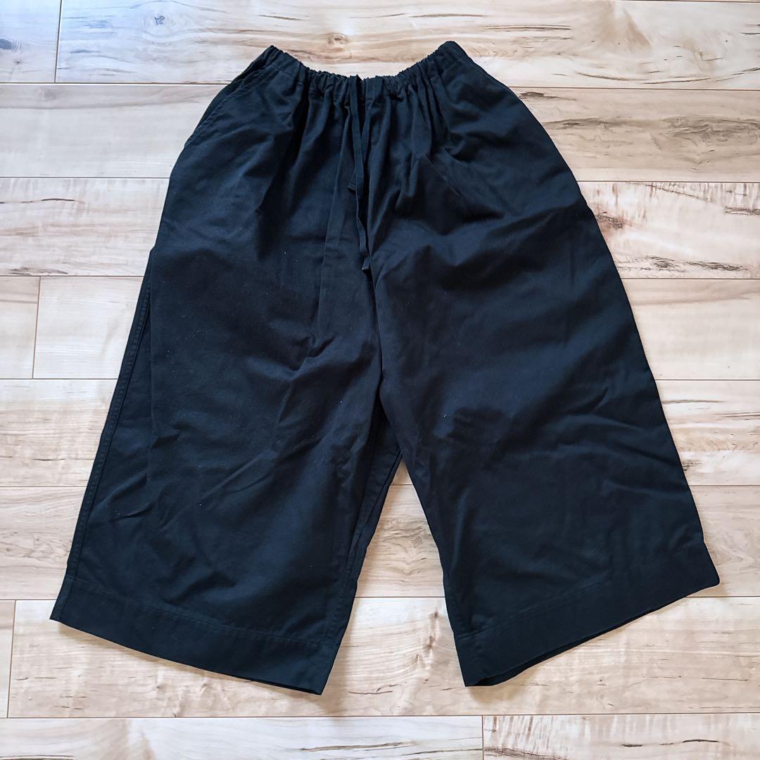 値下げ ゴーシュ 八分丈カツラギワイドパンツ 黒 R&D prit