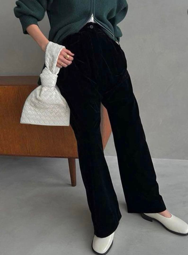 CLANE 田中みな実 COLOR LINE VELOR PANTS