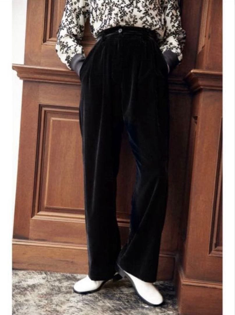 CLANE 田中みな実 COLOR LINE VELOR PANTS