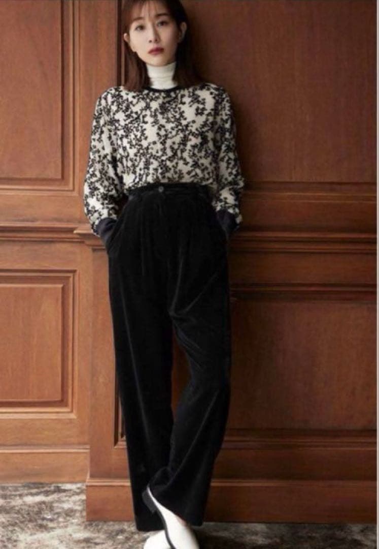 CLANE 田中みな実 COLOR LINE VELOR PANTS