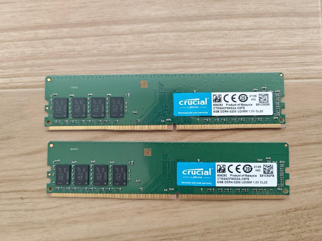 Crucial DDR4 メモリ 8GB × 2枚セット