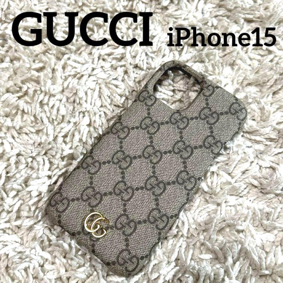 GUCCI グッチ　iPhone15 ケース　スマホケース　GG柄　G114