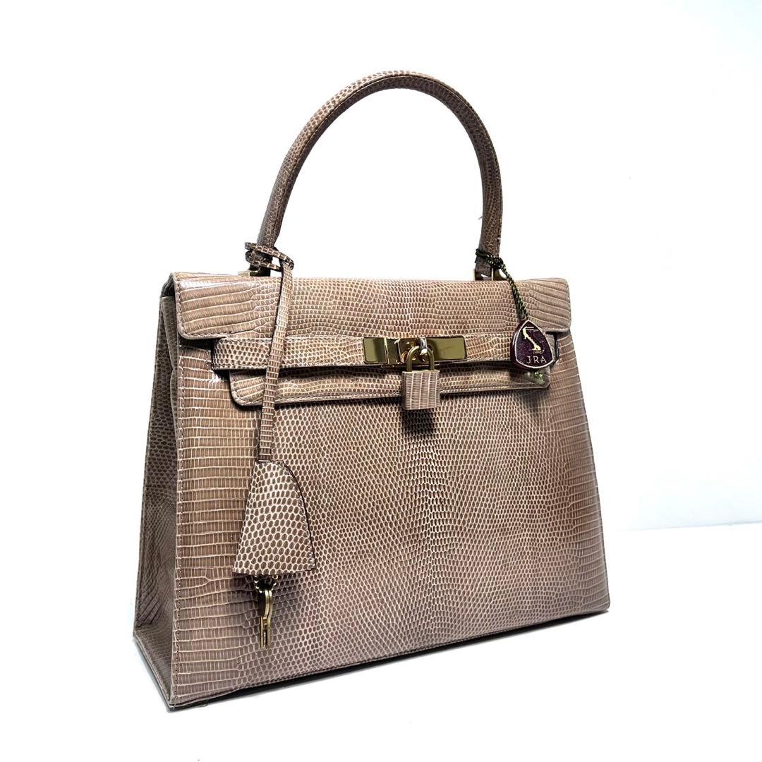 【良品】TOKYO Lizard skin リザード/ゴールド金具/ハンドバッグ