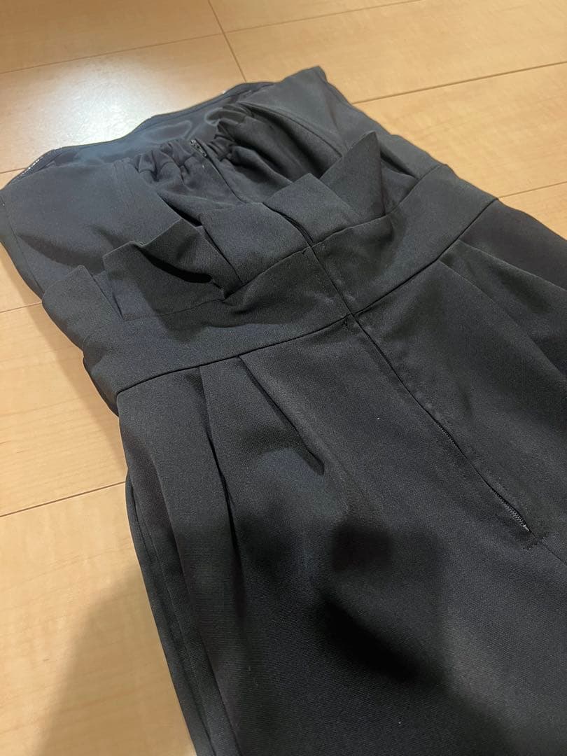 【美品】 ラグナムーン　ハイウエストワイドパンツドレス（黒）セット　S