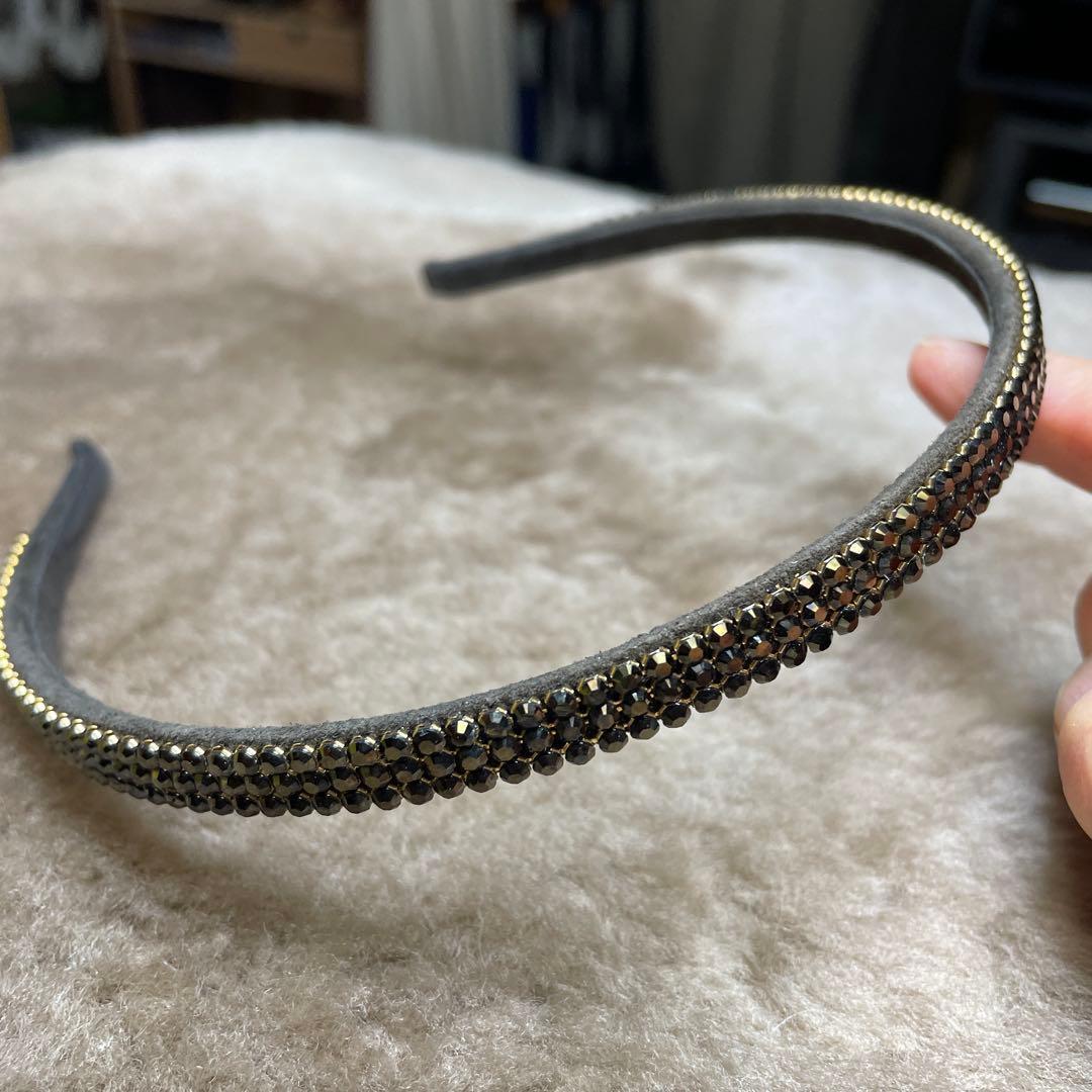 acca ブラウンストーン装飾 ヘアバンド