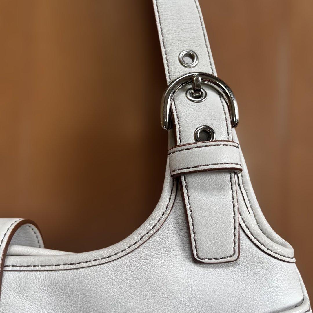 未使用 COACH ホワイトレザー ハンドバッグ コーチ ショルダーバック