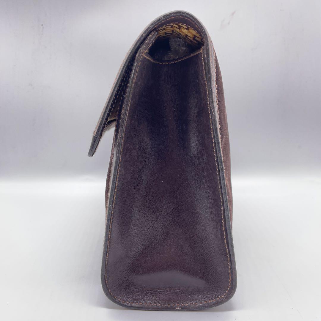 ●GUCCI クラッチバッグ●シェリーライン スエード グッチ レザー オールド
