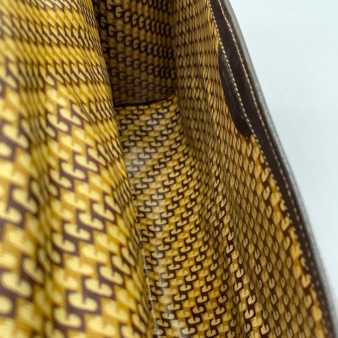 ●GUCCI クラッチバッグ●シェリーライン スエード グッチ レザー オールド