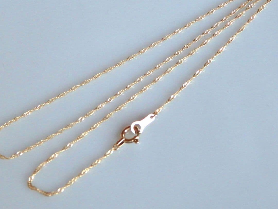 平蔵　k10ネックレス　スクリューチェーン　フリーアジャスター付き