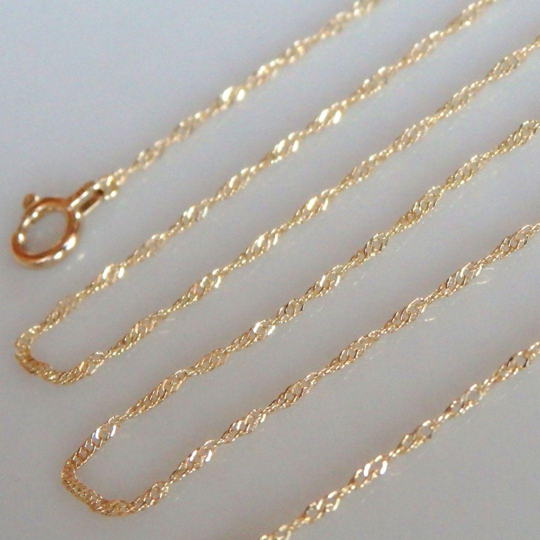 平蔵　k10ネックレス　スクリューチェーン　フリーアジャスター付き