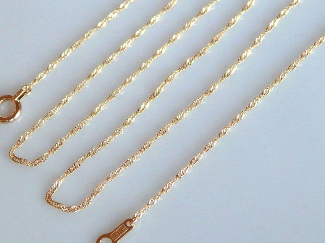 平蔵　k10ネックレス　スクリューチェーン　フリーアジャスター付き