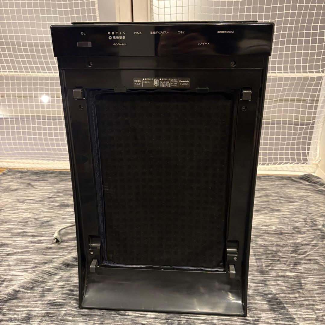 【極美品】Panasonic F-VC70XS 加湿空気清浄機 木目調　説明書付