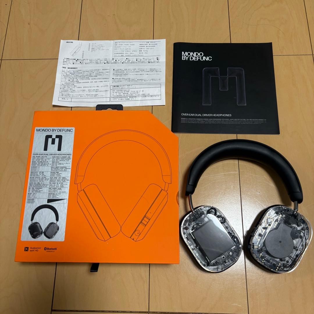 【MONDO BY DEFUNC】 ヘッドホン 有線 ワイヤレス クリア