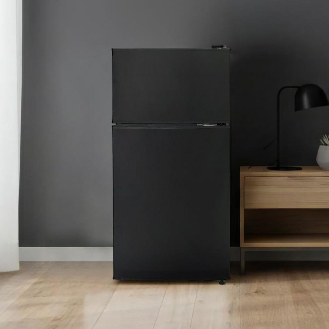 冷蔵庫 60リットル 右開き 冷凍冷蔵庫 一人暮らし 小型 2ドア ブラック