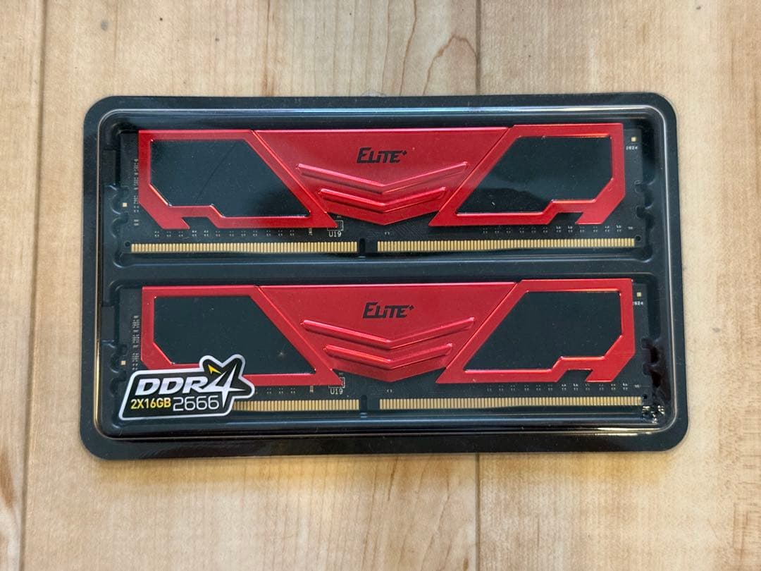 TEAM DDR4 2666Mhz 16GBx2枚（32GBkit）メモリ