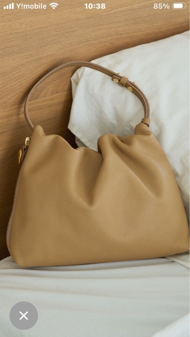 ☆最終お値下げ☆gemeil レザーワンハンドルバッグ　新ベージュ☆☆出品今日迄