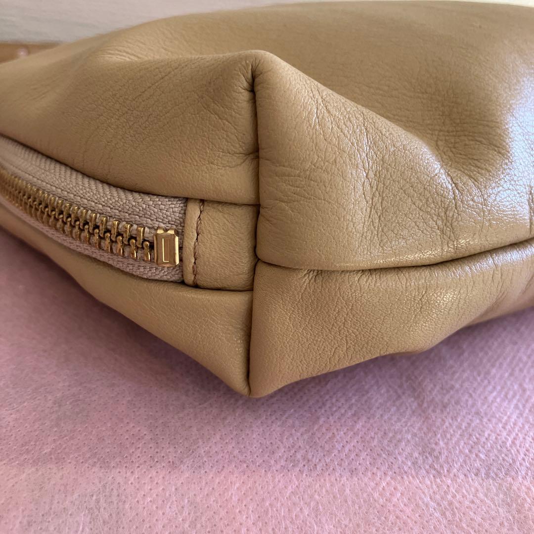 ☆最終お値下げ☆gemeil レザーワンハンドルバッグ　新ベージュ☆☆出品今日迄