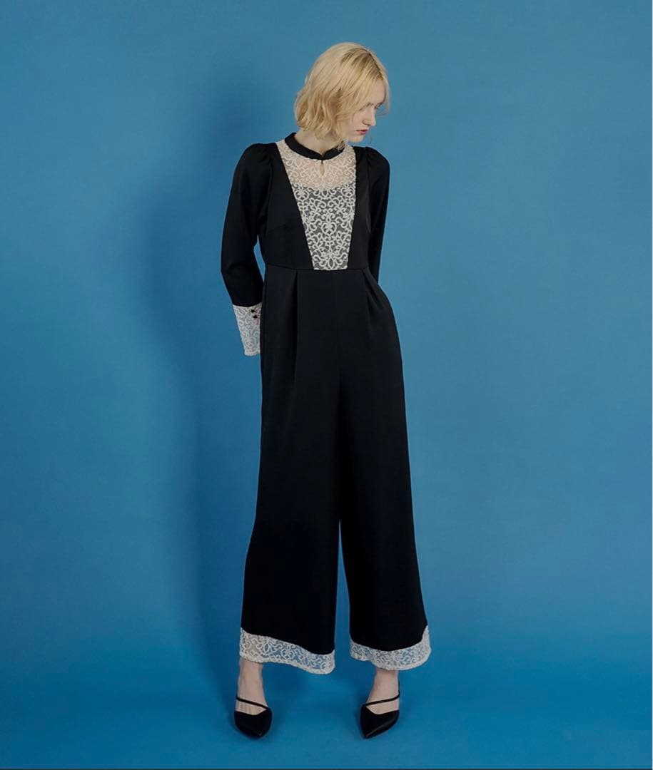 ドリードール 新品レース ブラック パンツスーツ 結婚式 ドレス フォーマル