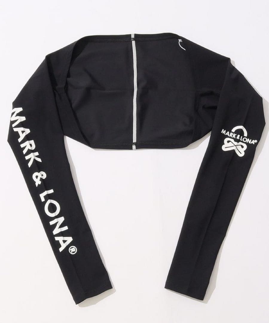 MARK & LONA アシメロゴプリント2WAYボレロ型アームカバー