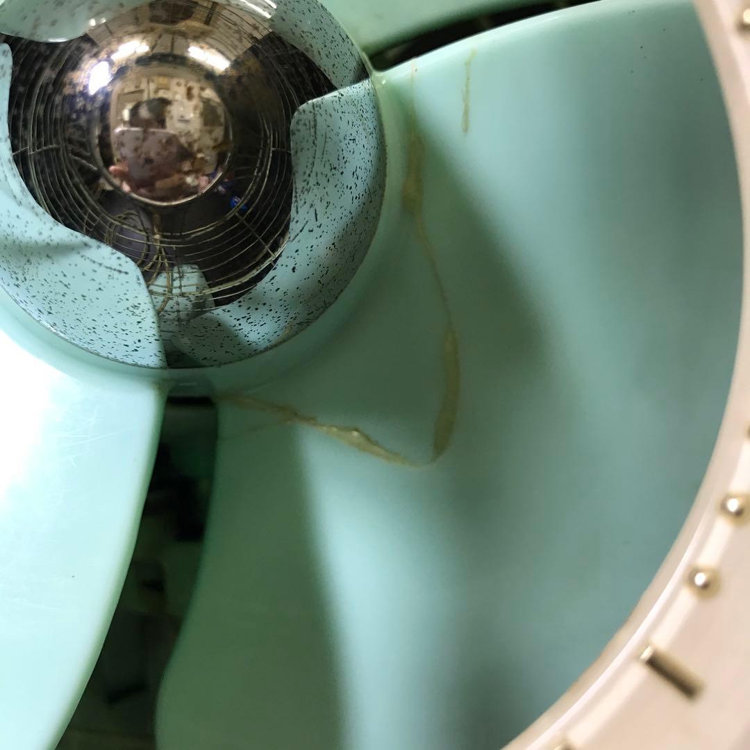 昭和レトロ MITSUBISHI 扇風機　有線リモコン　グリーン