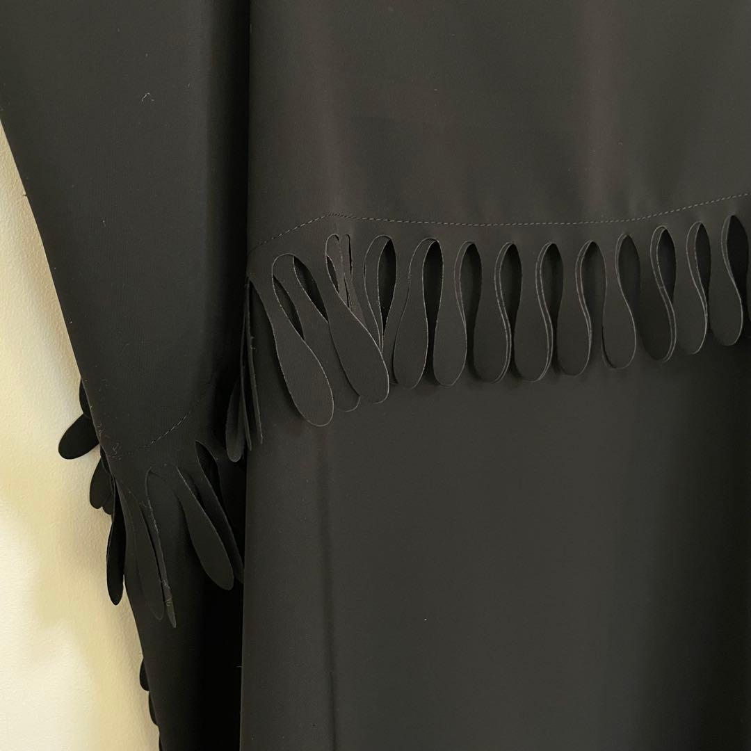 ISSEY MIYAKE イッセイミヤケ ブラック フリンジキャミワンピース