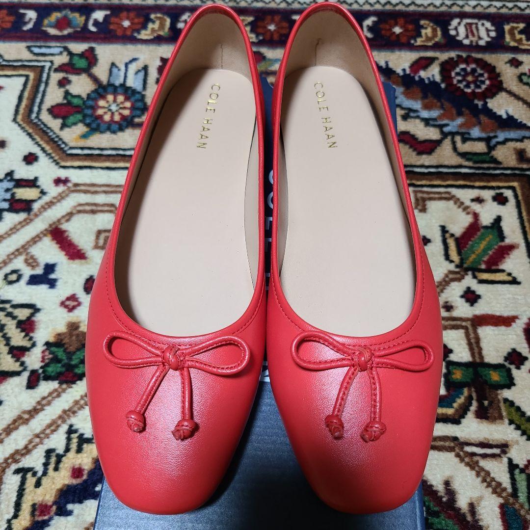新品　未使用　Colehaan コールハーン　バレエシューズ　赤　25cm