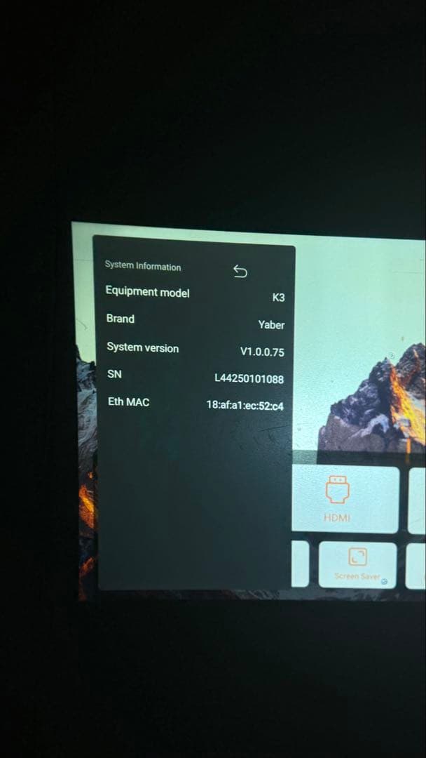 yaber(ヤバー) プロジェクター K3 JBLスピーカー本体