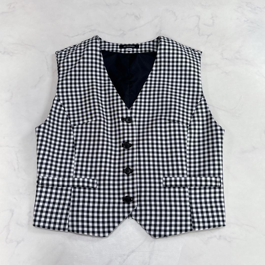 未使用級♡アリサナ セットアップ パンツスーツ チェック 卒服 女の子 160