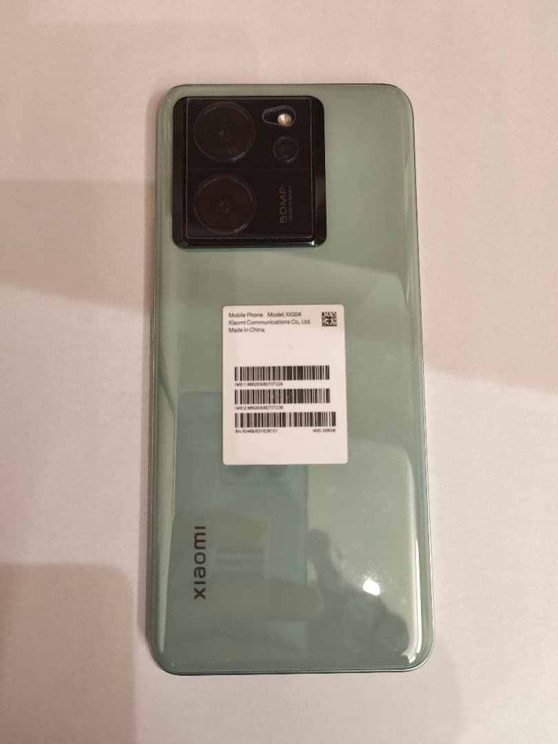 う*ん様 Xiaomi 13T XIG04 メドウグリーン uq版　充電器、保護