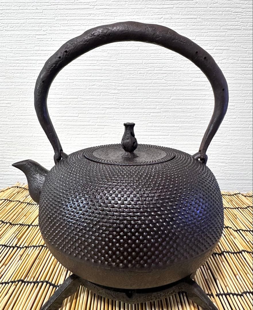 未使用品、南部喜州 (及川 喜徳)造　鍛治打袋鉉　１８型　フラ様　売約済み