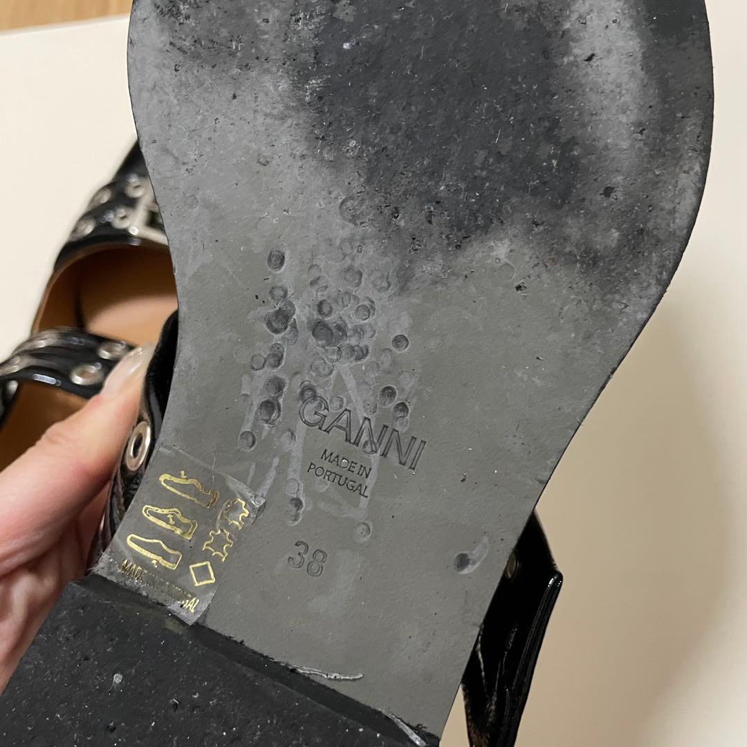 GANNI バックル フラットパンプス サイズ38