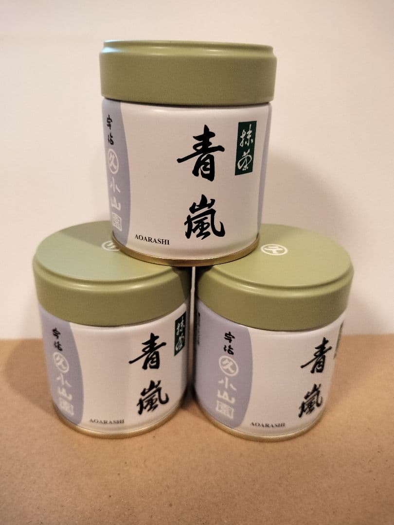 【新品未開封】京都・宇治　 丸久小山園本店　 抹茶 青嵐 40g缶 3個
