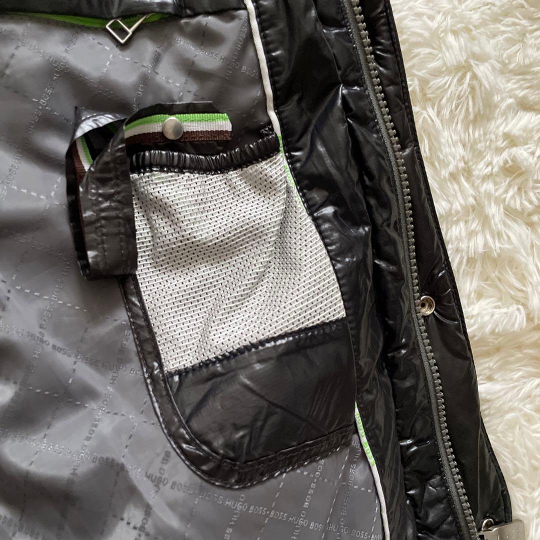 BOSS HUGO BOSS ダウンベスト　スエード　切り替え　2way フード